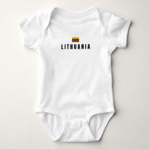Modernes Litauen Lietuva Flaggenstaat Souvenir Baby Strampler