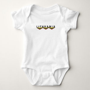 Modernes Litauen Lietuva Flaggenstaat Souvenir Baby Strampler
