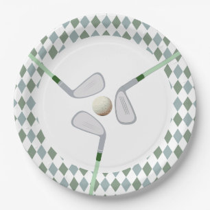 Modernes Loch in One-Par-T-Golf Geburtstag Pappteller