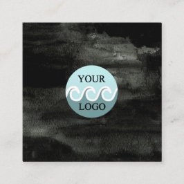 Modernes Logo aquarell schwarz-weiß Quadrat Quadratische Visitenkarte