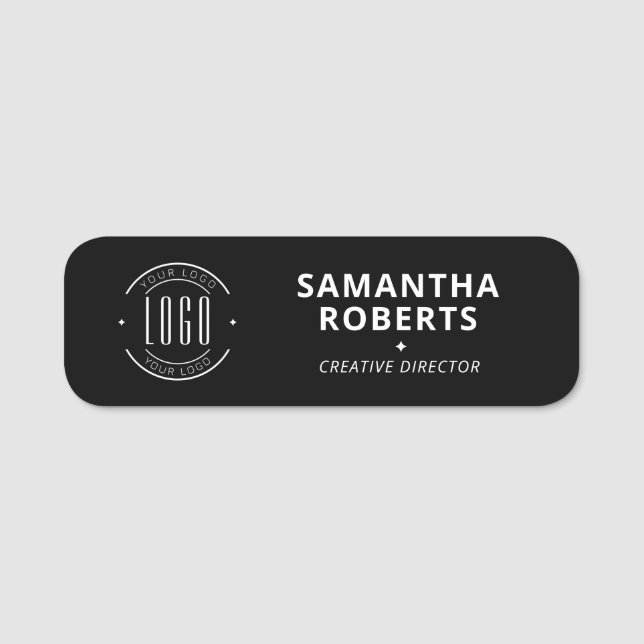 Modernes Logo einfaches Mitarbeiter-Magnet-Sicherh Namensschild (Vorderseite)