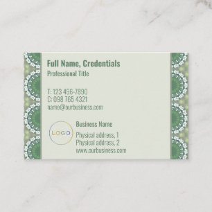 Modernes Logo Elegante Frühling Abstrakt grün Visitenkarte