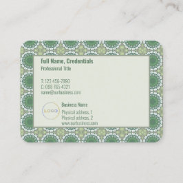 Modernes Logo Elegantes Abstraktes Blumenmuster Gr Visitenkarte