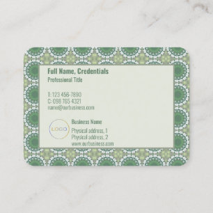 Modernes Logo Elegantes Abstraktes Blumenmuster Gr Visitenkarte