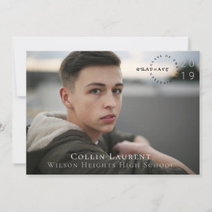 Modernes Logo Foto Abschluss Open House Ankündigung