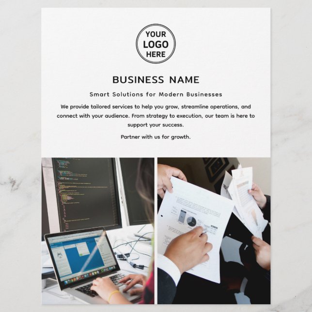 Modernes Logo Foto Beruflich Business Flyer (Vorne)