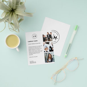 Modernes Logo-Foto Berufliches Weißunternehmen Flyer