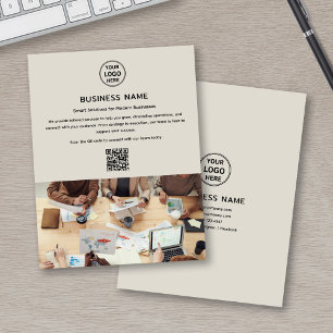 Modernes Logo-Foto QR Beruflich Business Flyer