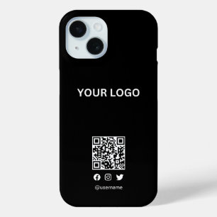 Modernes Logo für den Stylist   qr-Code und Text Case-Mate iPhone Hülle