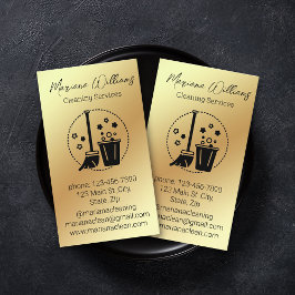 modernes Logo für die einfache Reinigung von Gold Visitenkarte