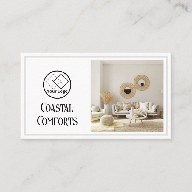 Modernes Logo für Ferienvermietung | Benutzerdefin Visitenkarte (Vorderseite)