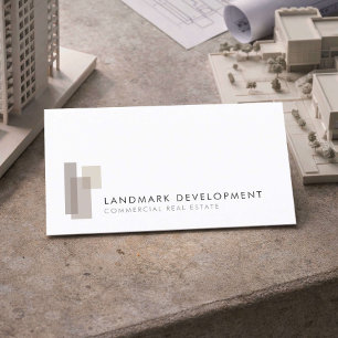 Modernes Logo für gewerbliche Entwickler Visitenkarte