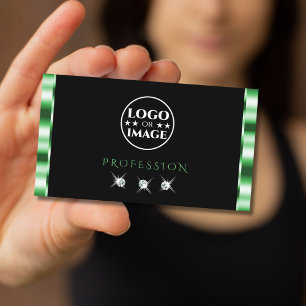 Modernes Logo für grüne und schwarze glattende Dia Visitenkarte