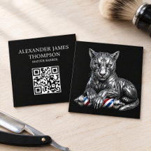 Modernes Logo für Herrenfriseur mit Silberpanther