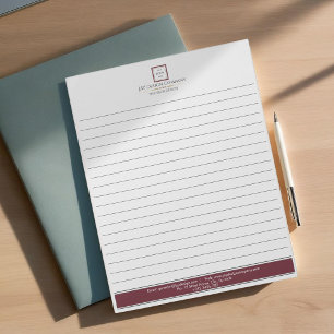 Modernes Logo für Minimalistische Rote Grenzen Notizblock