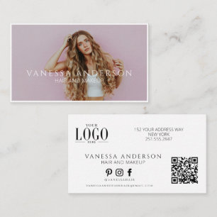 Modernes Logo für Visagisten und Hairstylisten QR- Visitenkarte