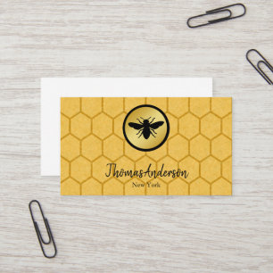 Modernes Logo für Wabenrüben und Hexagon-Bienen Visitenkarte