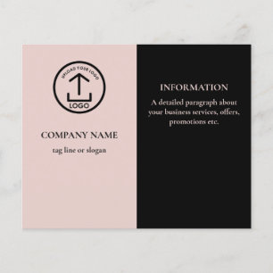 Modernes Logo für Werbeaktionen in Schwarz-Rosa Flyer