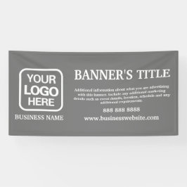 Modernes Logo Grau-White-Business-Banner Banner