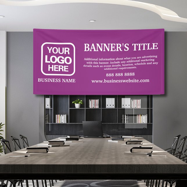 Modernes Logo Magenta Business Banner (Von Creator hochgeladen)