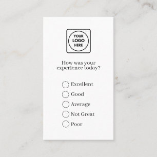 Modernes Logo   Minimalistisches Feedback- & Umfra Visitenkarte