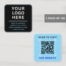 Modernes Logo mit QR-Code | Custom Blue