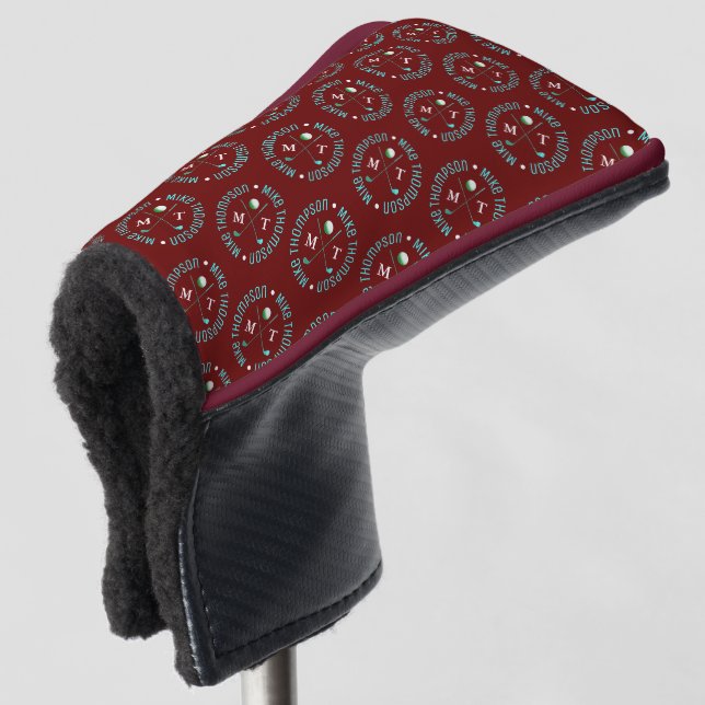 Modernes Logo-Muster für einen stilvollen Golf-Pla Golf Headcover (3/4 Vorderseite)