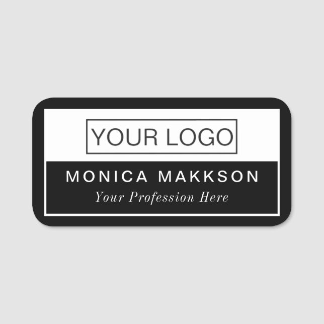 Modernes Logo, Name und Titel Namensschild (Vorderseite)
