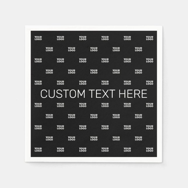 Modernes Logo- oder Designmuster mit jedem Bild Serviette (Vorderseite)