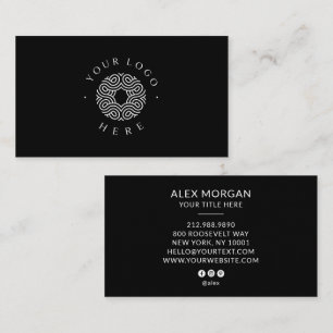 Modernes Logo Professionell Schwarz Visitenkarte