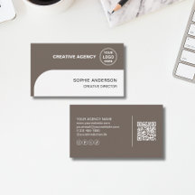 Modernes Logo QR Creative Agency Taupe