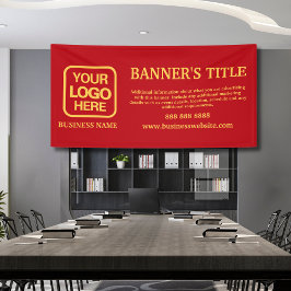 Modernes Logo-Rot- und Gold-Business-Banner Banner