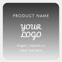 Modernes Logo & Text | Schwarz & Weiß Ombre Produk