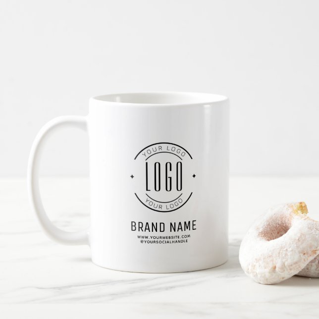 Modernes Logo-Unternehmen Kaffeetasse (Mit Donut)