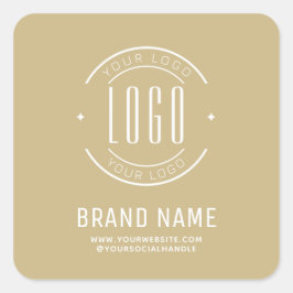 Modernes Logo-Unternehmen Quadratischer Aufkleber