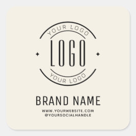 Modernes Logo-Unternehmen Quadratischer Aufkleber