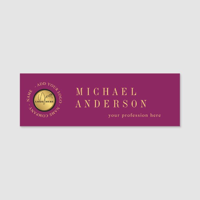 Modernes Logo Unternehmens-Profi-Mitarbeiter Namensschild (Vorderseite)