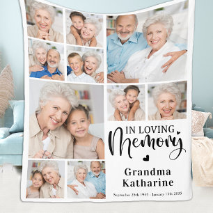 Modernes Loving Memory 10 Foto Collage Memorial Fleecedecke