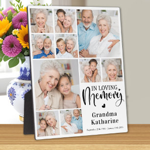 Modernes Loving Memory 10 Foto Collage Memorial Fotoplatte