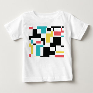 Modernes, lustiges, buntes geometrisches Design Baby T-shirt