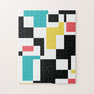 Modernes, lustiges, buntes geometrisches Design Puzzle