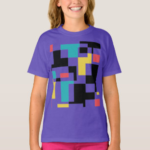 Modernes, lustiges, buntes geometrisches Design T-Shirt