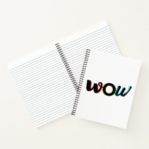 Modernes, lustiges, buntes Typografie-Design von W Notizbuch
