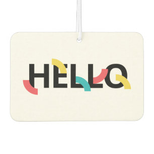 Modernes, lustiges, spielerisches, buntes Design Autolufterfrischer