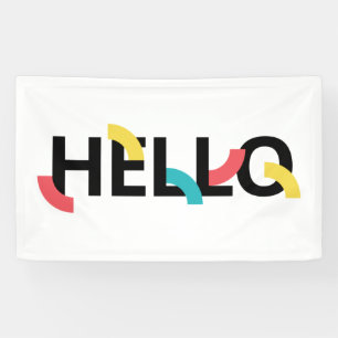 Modernes, lustiges, spielerisches, buntes Design Banner