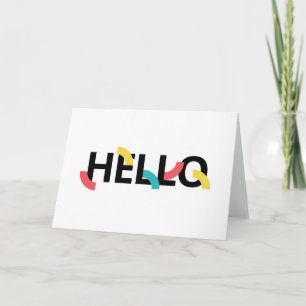 Modernes, lustiges, spielerisches, buntes Design Karte
