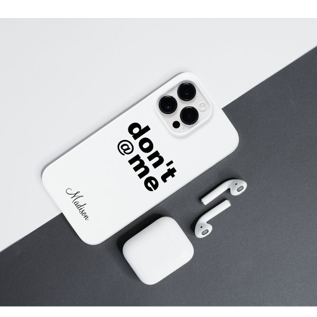 Modernes lustiges Sprichwort Don't @ Me pink Indiv Case-Mate iPhone Hülle (Modern custom name iphone cover)