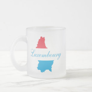 Modernes Luxemburg luxuriöse Flag Karte Souvenir Mattglastasse