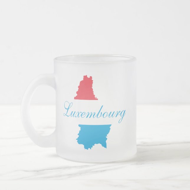 Modernes Luxemburg luxuriöse Flag Karte Souvenir Mattglastasse (Links)