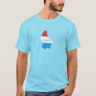 Modernes Luxemburg luxuriöse Flag Karte Souvenir T-Shirt